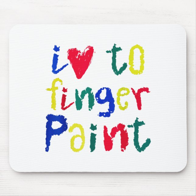 I Heart Love To Finger Paint - Funny Couple  Mouse Mat (Front)