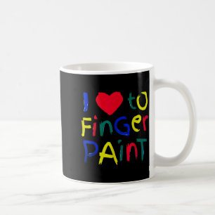 I Heart Love To Finger Paint I'm Paint Cute Couple Coffee Mug