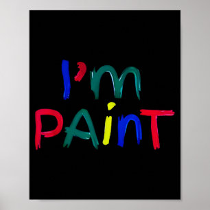 I Heart Love To Finger Paint I'm Paint Cute Couple Poster