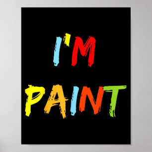 I Heart Love To Finger Paint I'm Paint Cute Couple Poster
