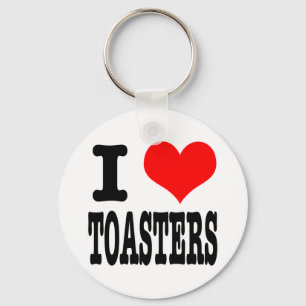 I HEART (LOVE) TOASTERS KEY RING