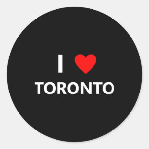 I Heart Love Toronto Canada City Tourist Souvenir Classic Round Sticker