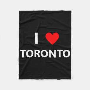 I Heart Love Toronto Canada City Tourist Souvenir Fleece Blanket