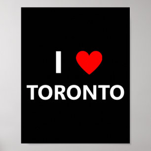 I Heart Love Toronto Canada City Tourist Souvenir Poster