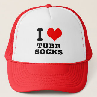 I HEART (LOVE) tube socks Trucker Hat