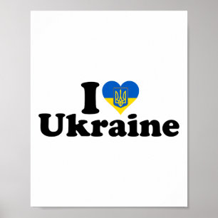 I Heart Love Ukraine Ukrainian Pride Roots Support Poster