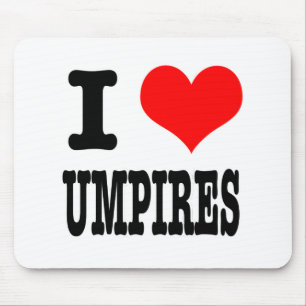 I HEART (LOVE) UMPIRES MOUSE MAT