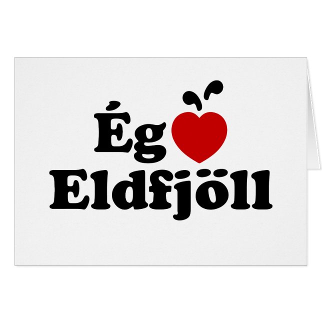 I Heart (Love) Volcanoes [Ég Elska Eldfjöll] Cards (Front Horizontal)