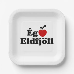 I Heart (Love) Volcanoes [Ég Elska Eldfjöll] Paper Plate
