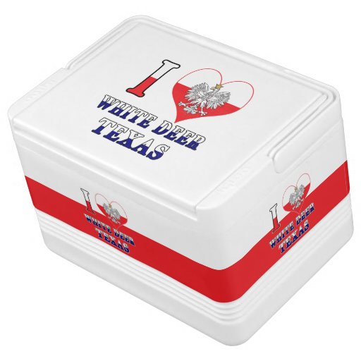 Image of I Heart Love White Deer Texas Igloo Cool Box
