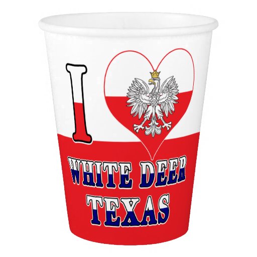 Image of I Heart Love White Deer Texas Paper Cup