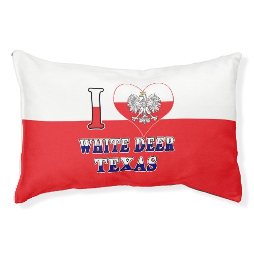 Image of I Heart Love White Deer Texas Pet Bed