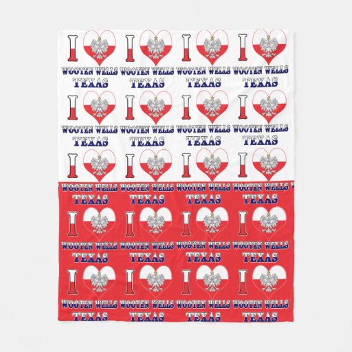 Image of I Heart Love Wooten Wells Texas Fleece Blanket
