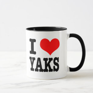 I HEART (LOVE) YAKS MUG