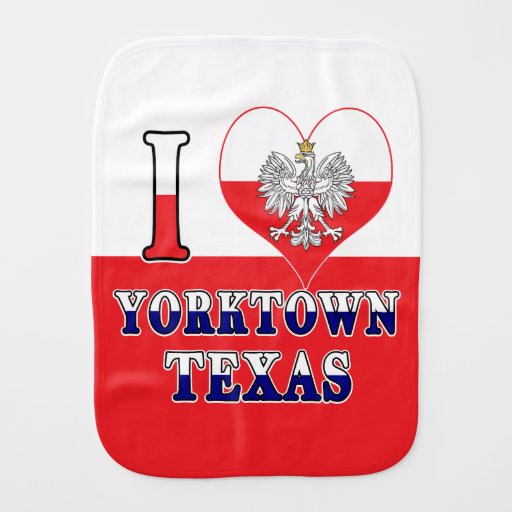 Image of I Heart Love Yorktown Texas Burp Cloth