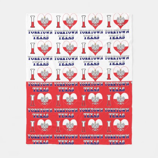 Image of I Heart Love Yorktown Texas Fleece Blanket