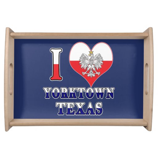 Image of I Heart Love Yorktown Texas Serving Tray