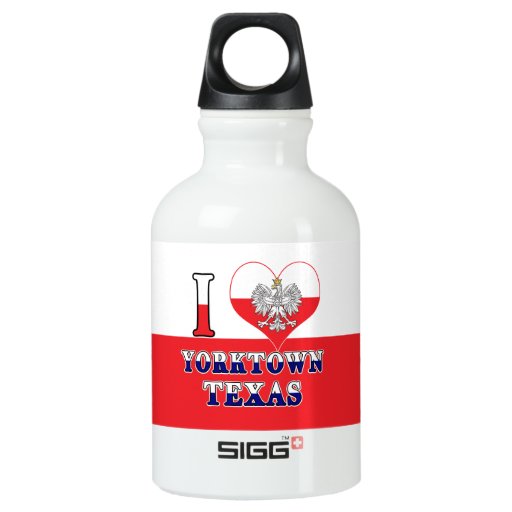 Image of I Heart Love Yorktown Texas Water Bottle