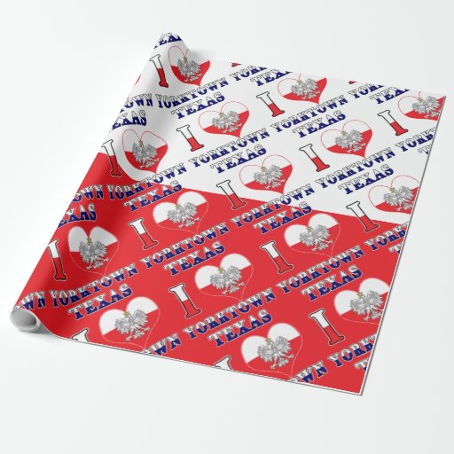 Image of I Heart Love Yorktown Texas Wrapping Paper