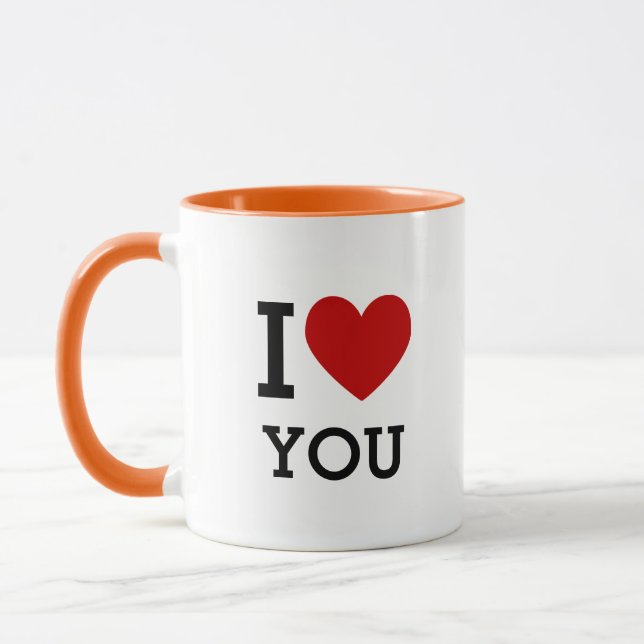 I Heart (Love) You Cute Romantic Gift Mug (Left)