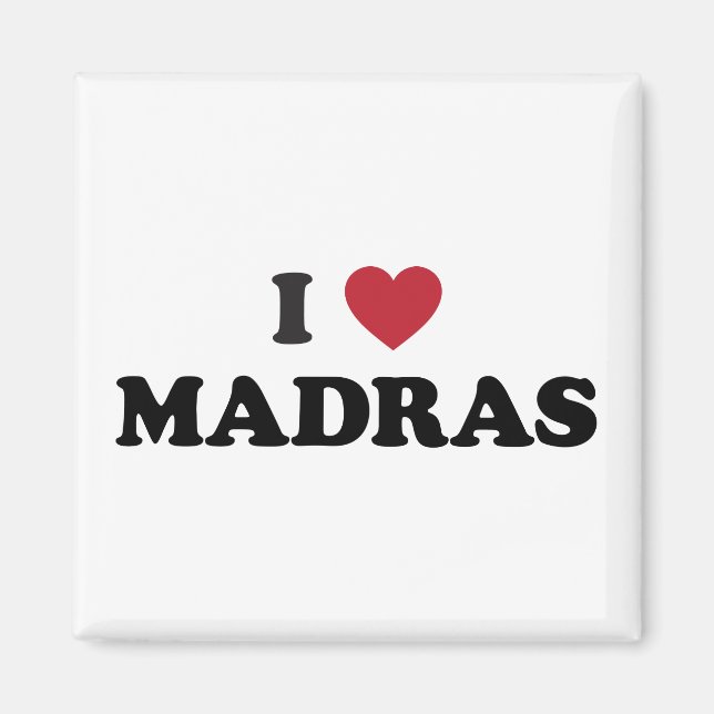 I Heart Madras India Magnet (Front)