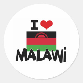 I HEART MALAWI CLASSIC ROUND STICKER