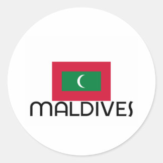 I HEART MALDIVES CLASSIC ROUND STICKER