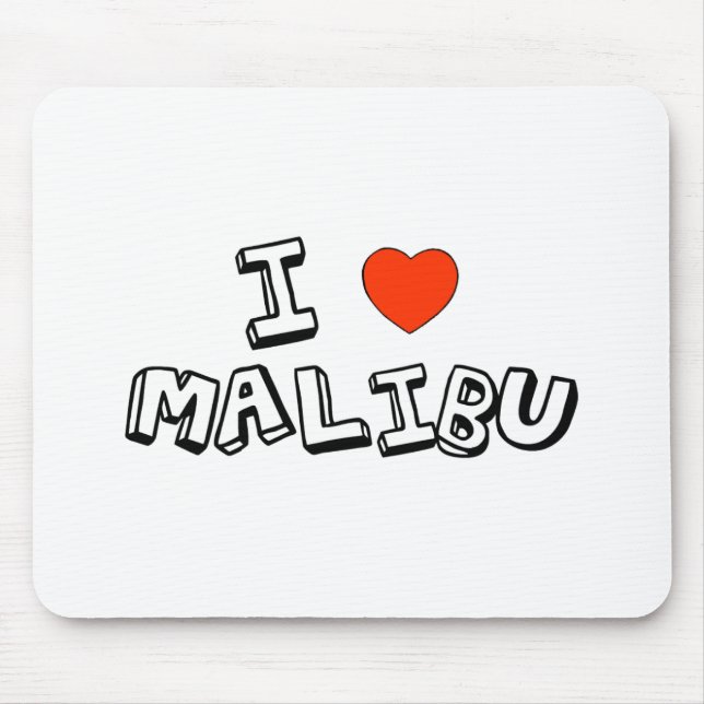 I Heart Malibu Mouse Mat (Front)