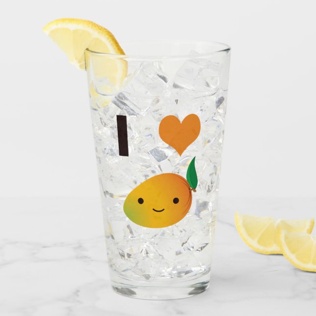 I Heart Mango Glass (Front Ice)