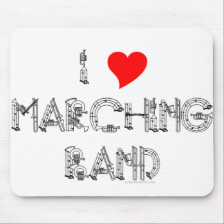 I Heart Marching Band Mouse Mat