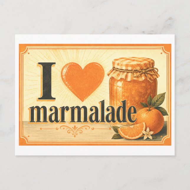 "I [Heart] Marmalade" Postcard (Front)