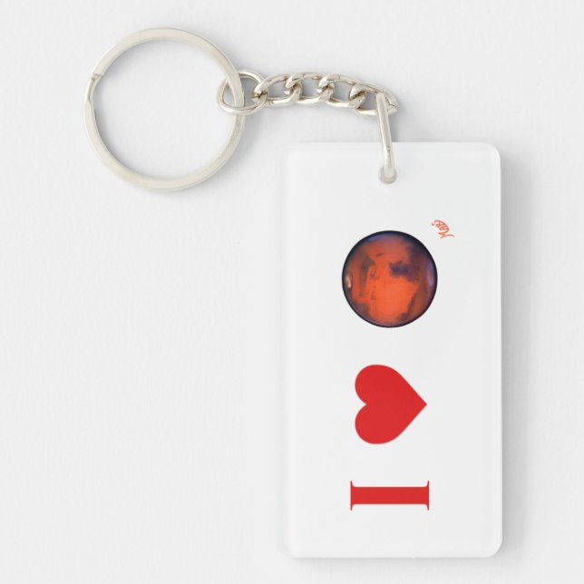 I Heart Mars Keychain (Front)