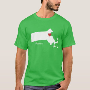 I Heart Massachusetts - Customisable City T-Shirt