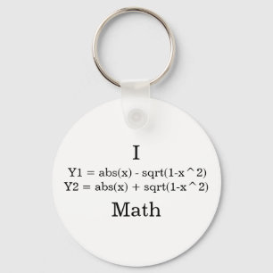 I heart math key ring
