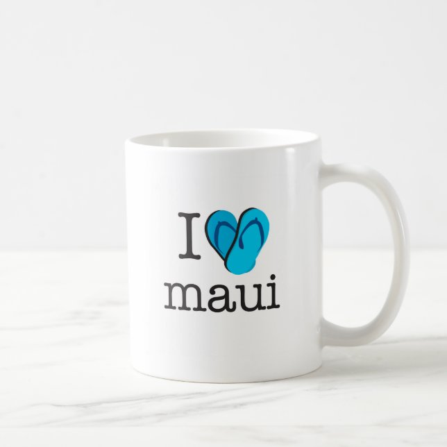 I Heart Maui Flip Flops Coffee Mug (Right)