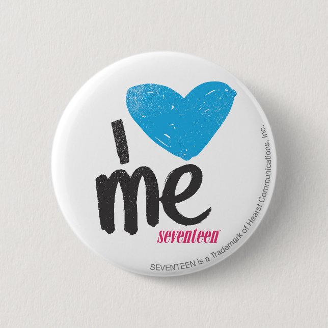 I Heart Me Aqua 6 Cm Round Badge (Front)