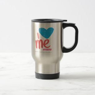 I Heart Me Aqua/Pink Travel Mug