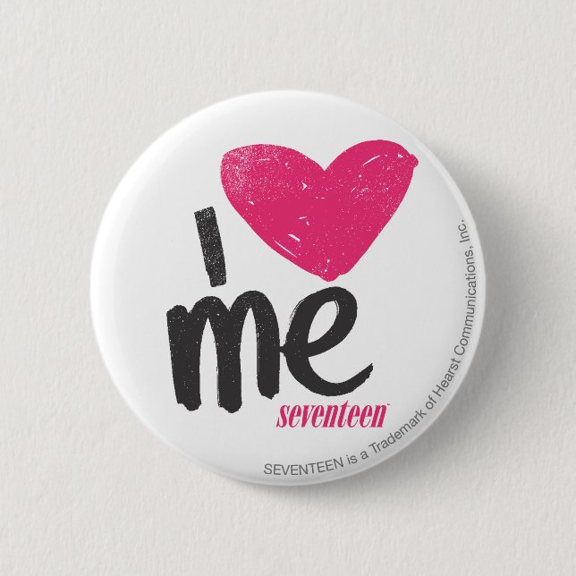 I Heart Me Magenta 6 Cm Round Badge (Front)