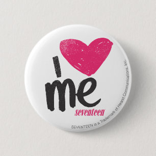 I Heart Me Magenta 6 Cm Round Badge