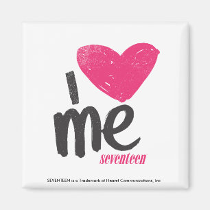 I Heart Me Magenta Magnet