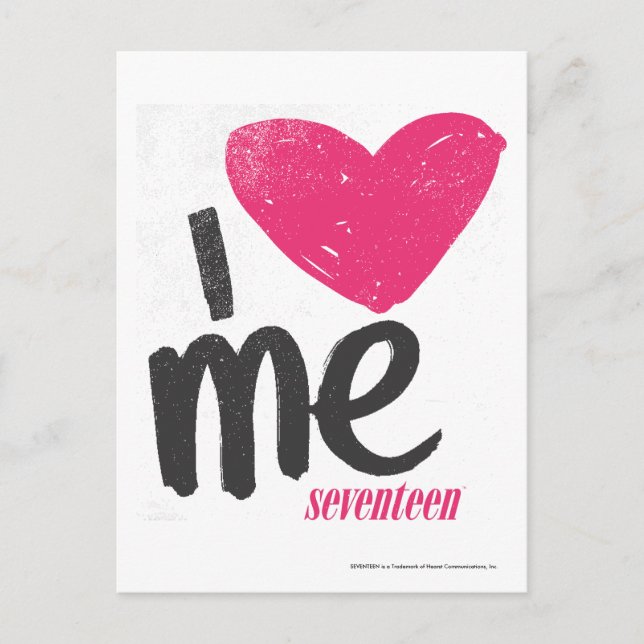 I Heart Me Magenta Postcard (Front)