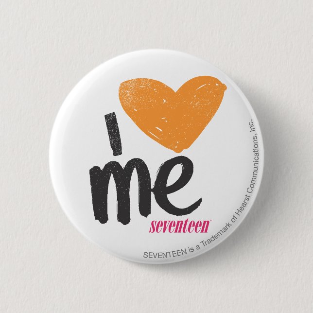 I Heart Me Orange 6 Cm Round Badge (Front)