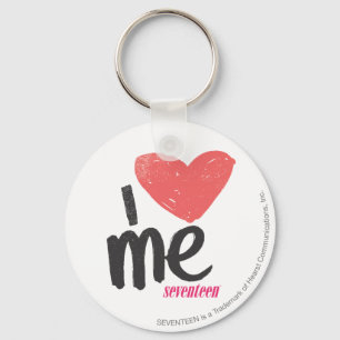 I Heart Me Pink Key Ring
