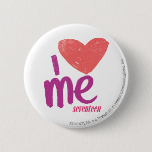 I Heart Me Pink/Purple 6 Cm Round Badge