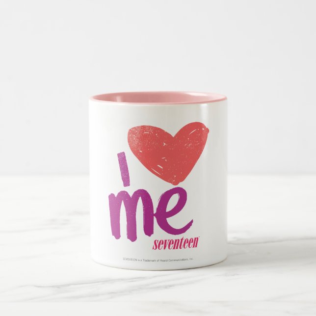 I Heart Me Pink/Purple Two-Tone Coffee Mug (Center)