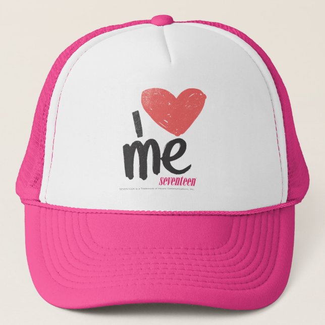 I Heart Me Pink Trucker Hat (Front)