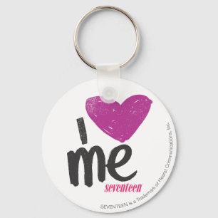 I Heart Me Purple Key Ring