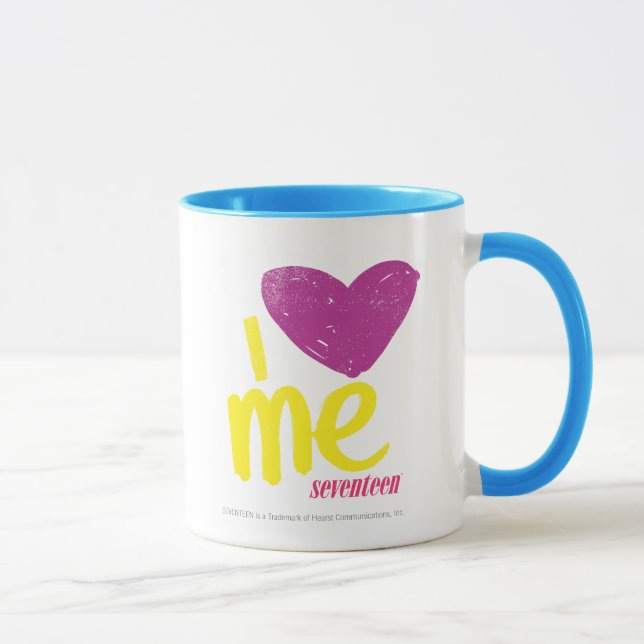 I heart Me Purple/Yellow Mug (Right)