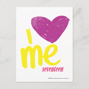 I heart Me Purple/Yellow Postcard