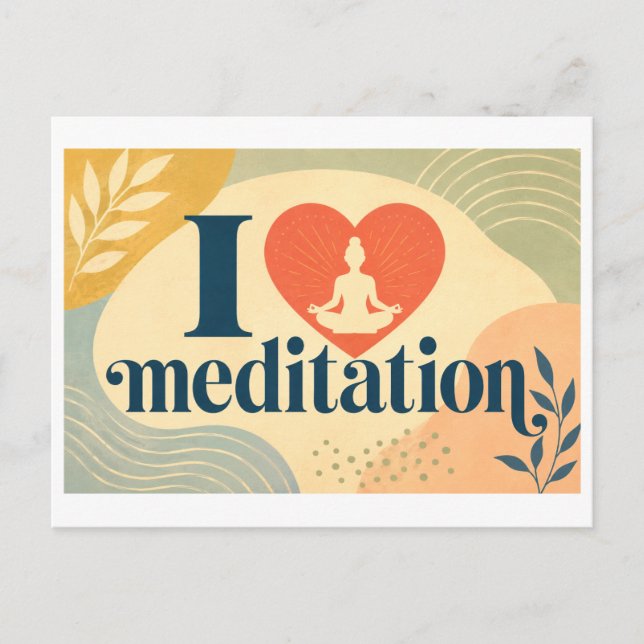 "I [Heart] Meditation" Postcard (Front)